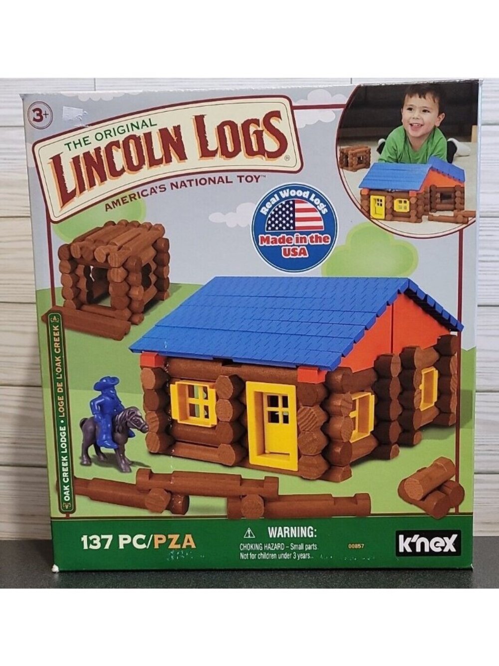 The Original Lincoln Logs K'NEX- 137 piece set - Oak Creek Lodge - Complete